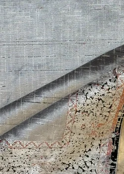 Gray and Black Persian Rug Frame Pattern 4 x 6 - Image 4