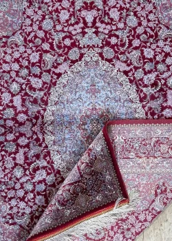 Red and White Persian Rug Shah Abbasi Pattern 4 x 6 - Image 2