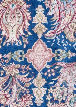 Blue and Beige Persian Rug Afshan Pattern 3 x 4 - Image 3