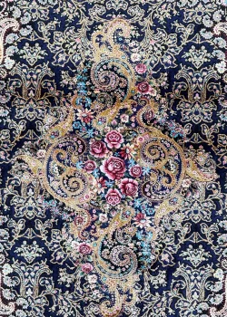 Pink and Black Persian Rug Paisley Pattern 3 x 5 - Image 2