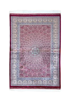 Red and Blue Persian Rug Vanda Pattern 5 x 8