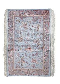 Blue Persian Rug Hunting Pattern 3 x 5