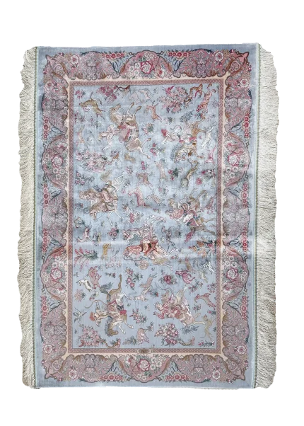 Blue Persian Rug Hunting Pattern 3 x 5