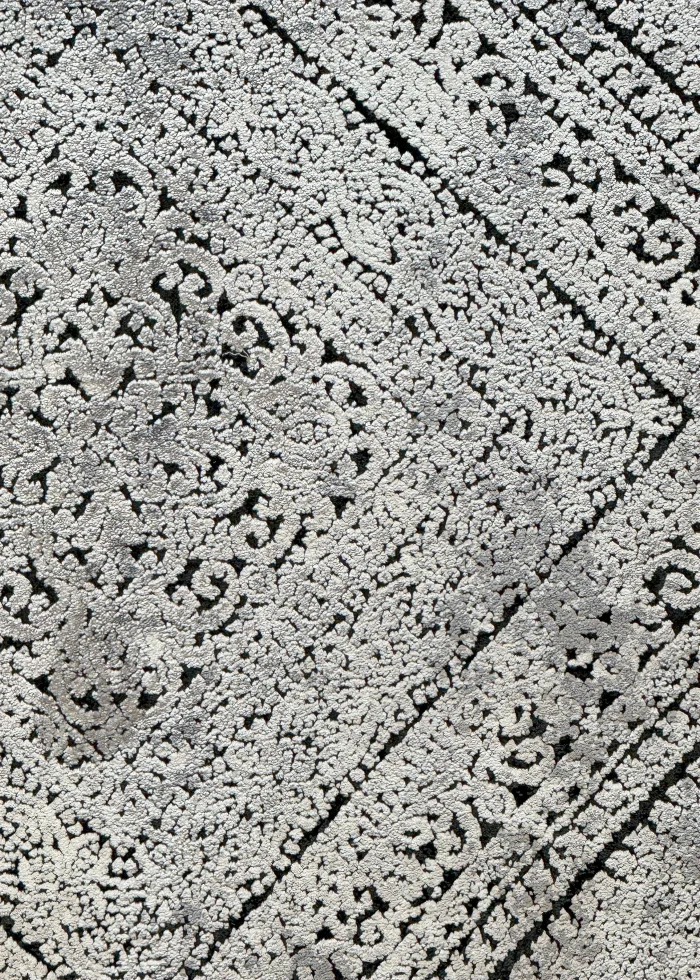 Gray Persian Rug Ash Pattern 7 x 9 - Image 5