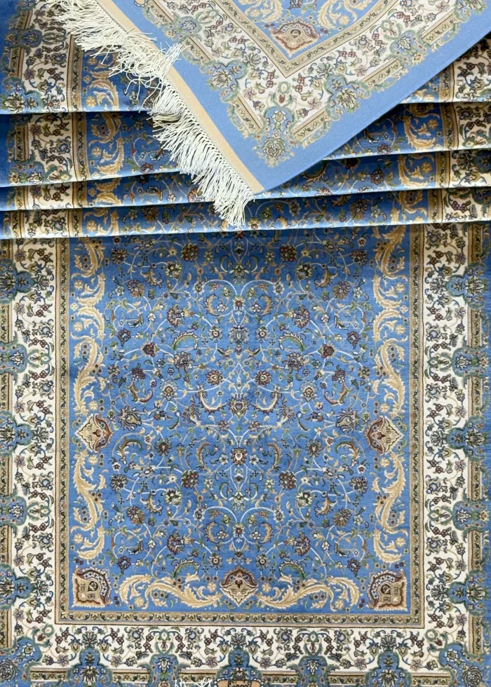 Blue and Beige Persian Runner Afshan Pattern 3 x 10 - Image 7