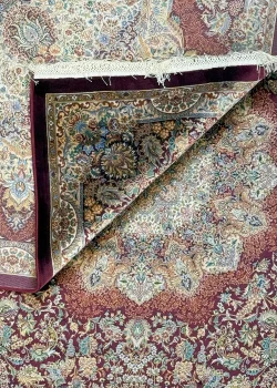 Red and Orange Persian Rug Toranj Pattern 7 x 7 - Image 6