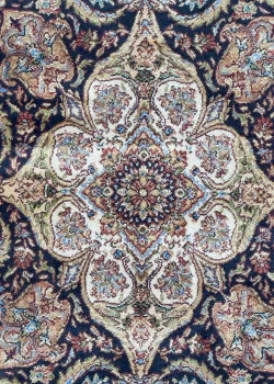 Blue and Beige Persian Rug Mahoor Pattern 4 x 6 - Image 2