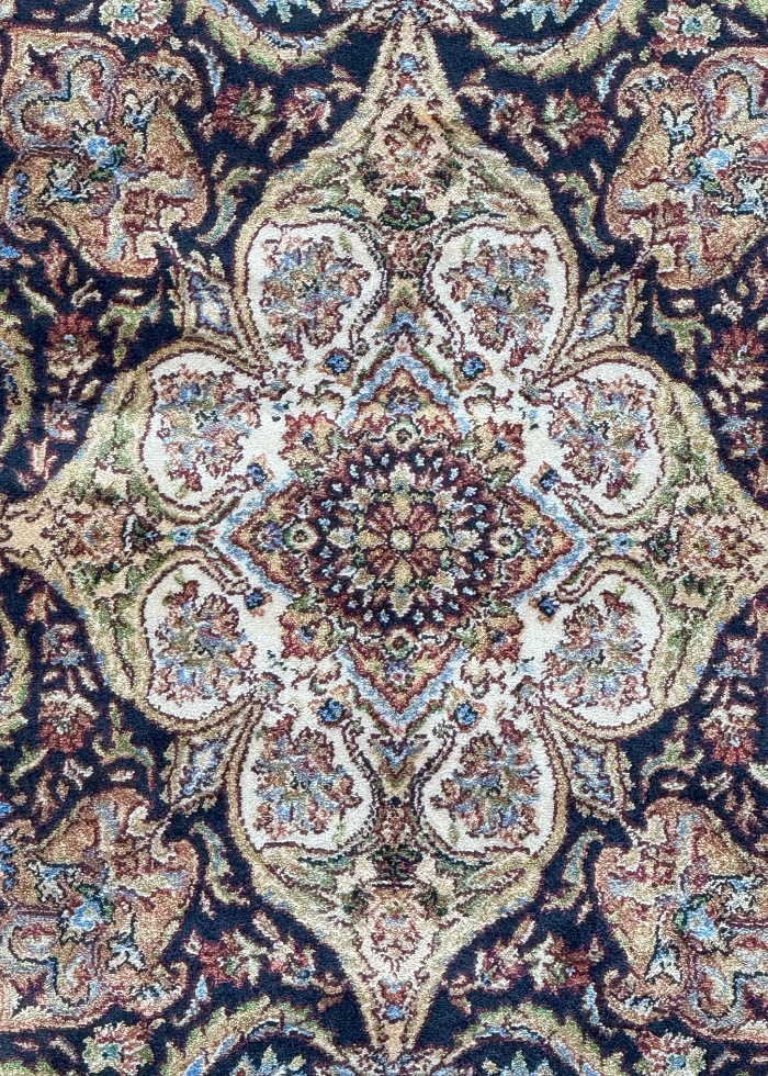 Blue and Beige Persian Rug Mahoor Pattern 4 x 6 - Image 2