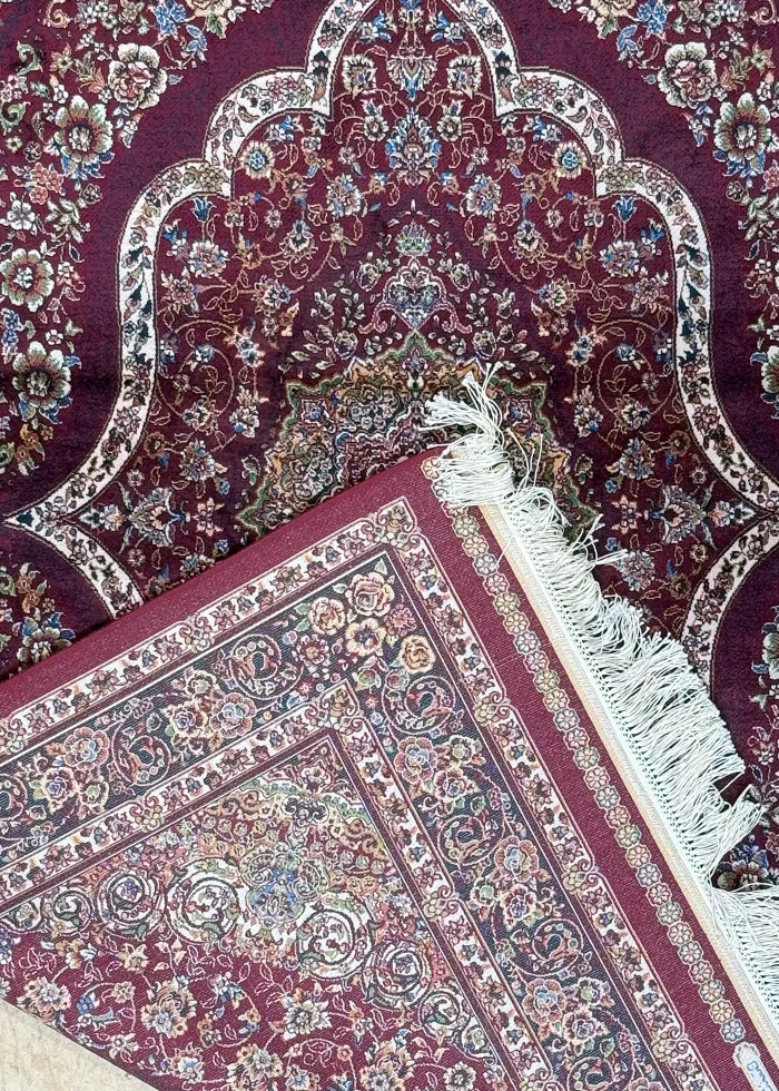 Red Persian Rug Flame Pattern 4 x 6 - Image 4
