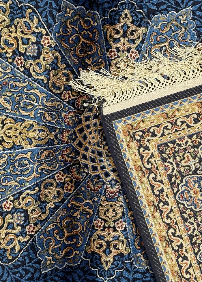 Blue and Beige Persian Rug Faraz Pattern 4 x 6 - Image 5