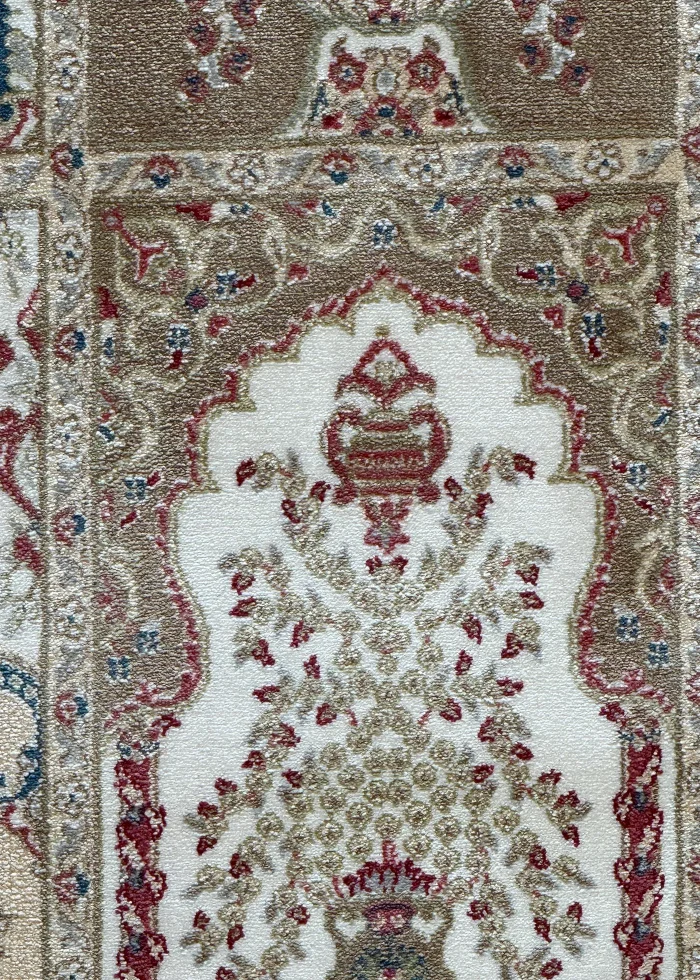 Green and Gray Persian Rug Tile Pattern 5 x 8 - Image 5