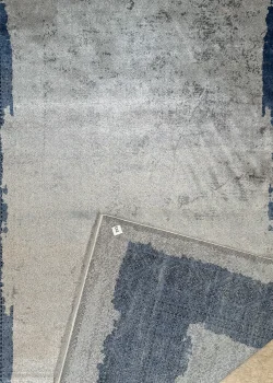 Blue and Gray Persian Rug Frame Pattern 7 x 9 - Image 3