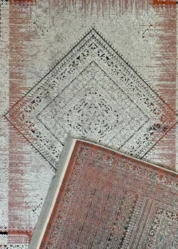 Gray and Red Persian Rug Ash Pattern 7 x 9 - Image 7
