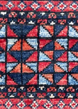 Red and Orange Wool Persian Rug Tabriz Pattern 4 x 6 - Image 6