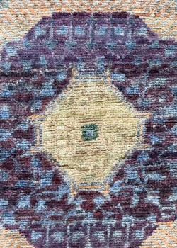 Green and Blue Wool Persian Rug Tabriz Pattern 4 x 6 - Image 3