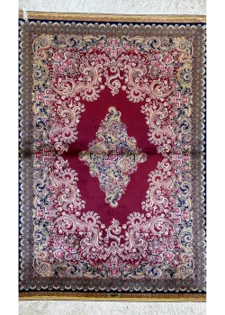 Red and Pink Persian Rug Paisley Pattern 3 x 5