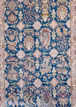 Blue and Beige Persian Rug Afshan Pattern 3 x 4 - Image 2