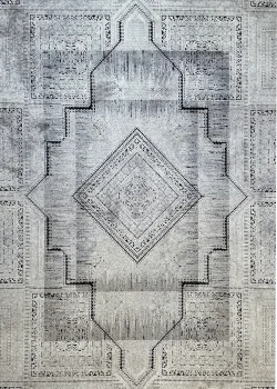 Gray Persian Rug Ash Pattern 7 x 9 - Image 7