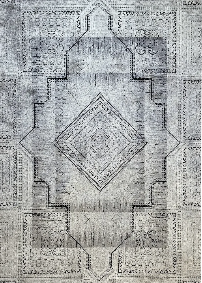 Gray Persian Rug Ash Pattern 7 x 9 - Image 7