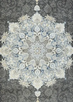 Gray and Beige Persian Rug Faraz Pattern 7 x 9 - Image 3
