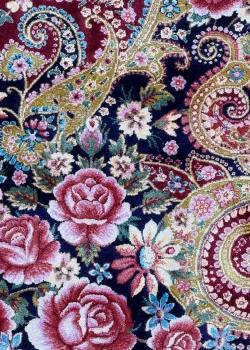 Red and Pink Persian Rug Paisley Pattern 7 x 9 - Image 3