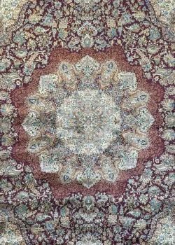 Red and Brown Persian Rug Toranj Pattern 7 x 7 - Image 2
