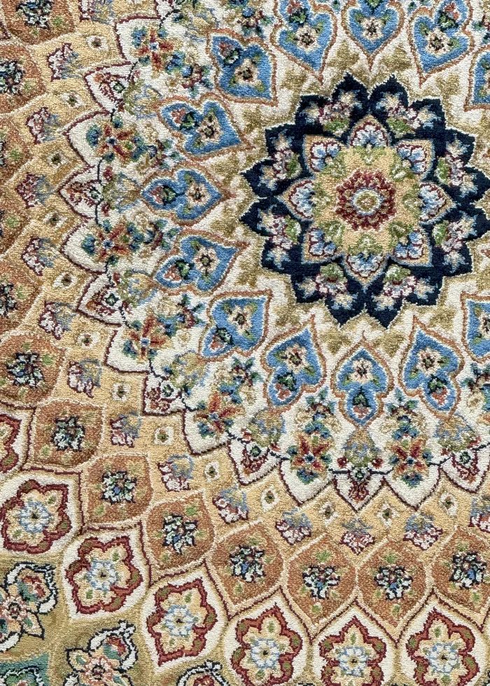 Blue and Black Persian Rug Elham Pattern 7 x 7 - Image 4