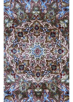 Blue and Taupe Persian Rug Heaven Pattern 7 x 9 - Image 3