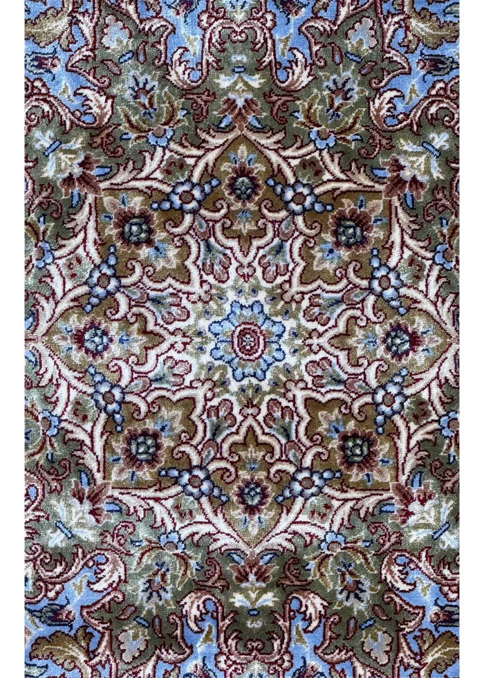 Blue and Taupe Persian Rug Heaven Pattern 7 x 9 - Image 3