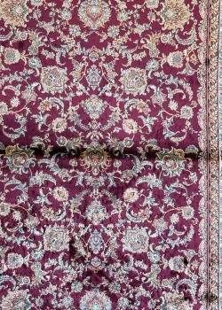 Red and Beige Persian Rug Shah Abbasi Pattern 4 x 6 - Image 3