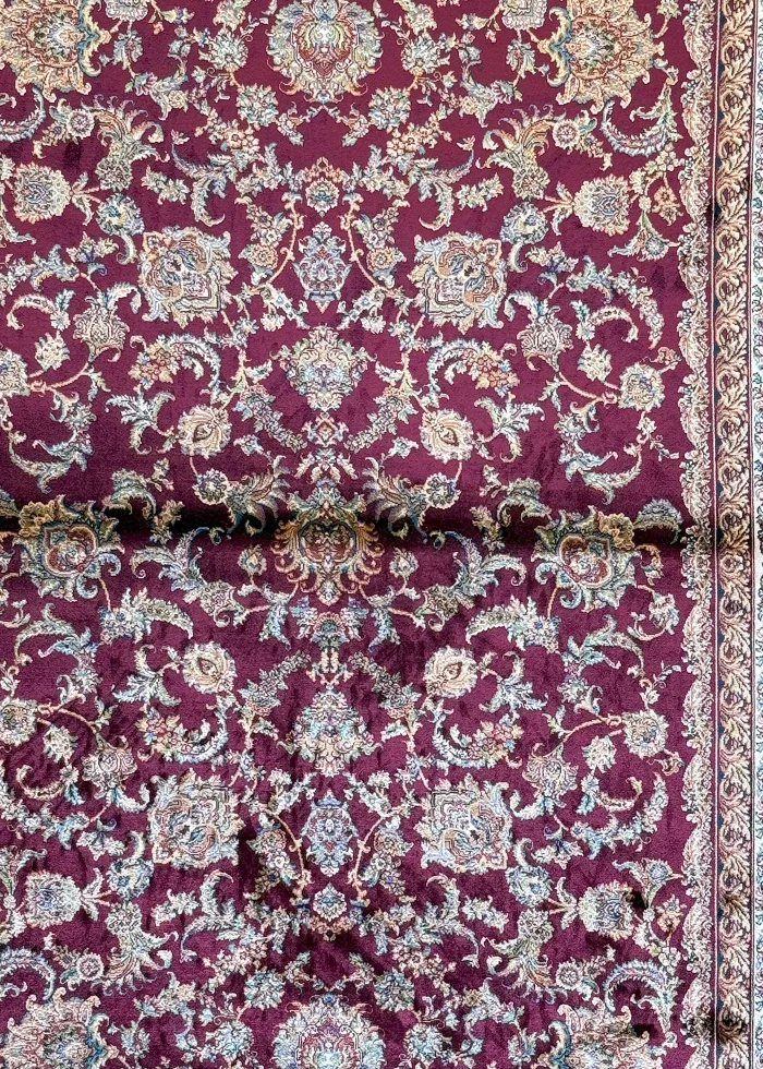 Red and Beige Persian Rug Shah Abbasi Pattern 4 x 6 - Image 3