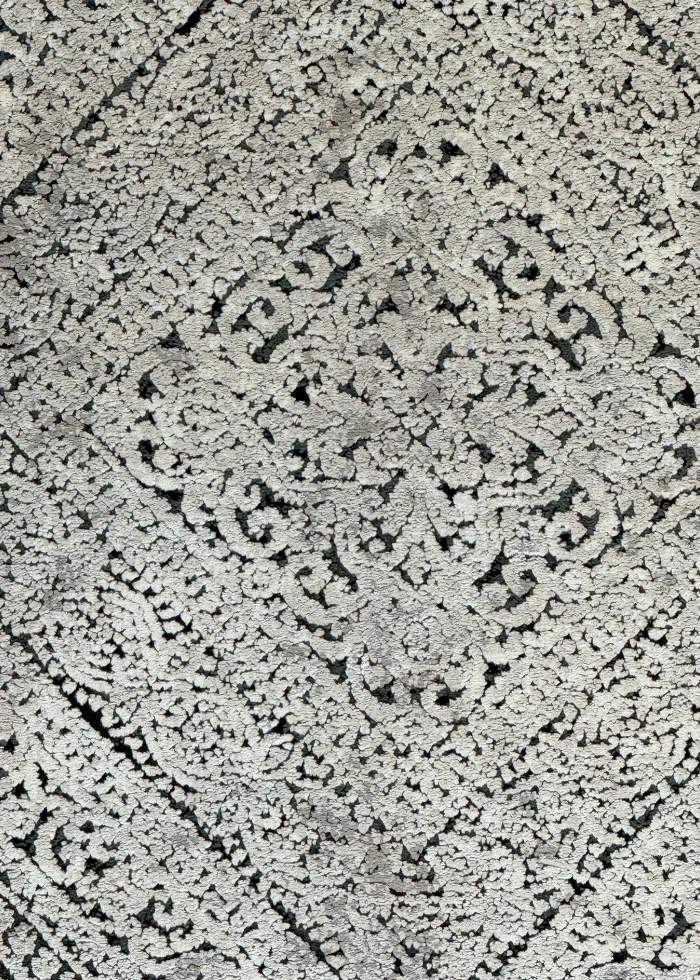 Gray and Red Persian Rug Ash Pattern 7 x 9 - Image 5