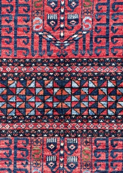 Red and Orange Wool Persian Rug Tabriz Pattern 4 x 6 - Image 2