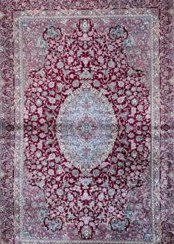 Red and White Persian Rug Shah Abbasi Pattern 4 x 6 - Image 4