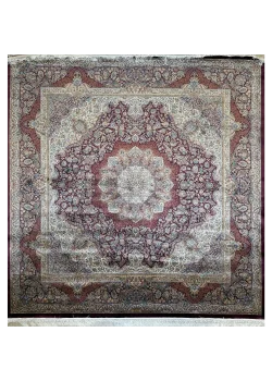 Red and Brown Persian Rug Toranj Pattern 7 x 7