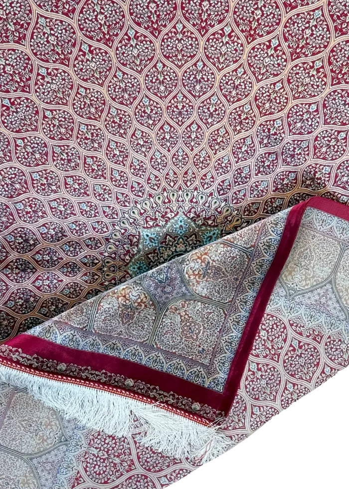 Red and Blue Persian Rug Vanda Pattern 5 x 8 - Image 3