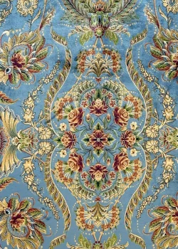 Blue and Beige Persian Rug Afshan Pattern 8 x 10 - Image 2