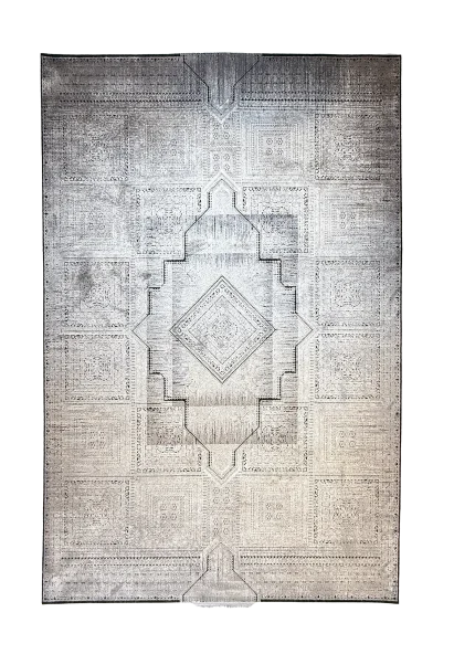 Gray Persian Rug Ash Pattern 7 x 9