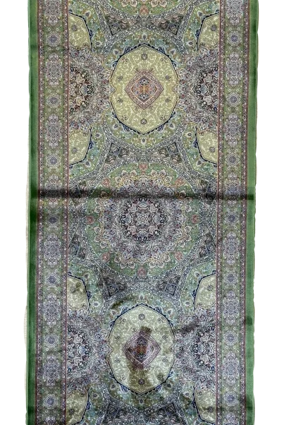 Green Persian Runner Elham Pattern 3 x 10