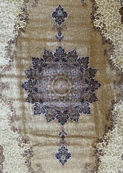 Blue and Taupe Persian Rug Heaven Pattern 7 x 9 - Image 2