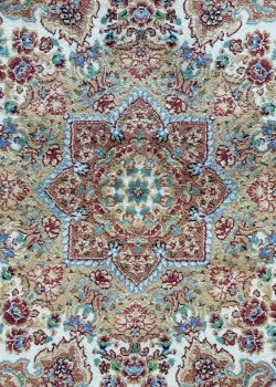 Beige and White Persian Rug Toranj Pattern 4 x 6 - Image 4