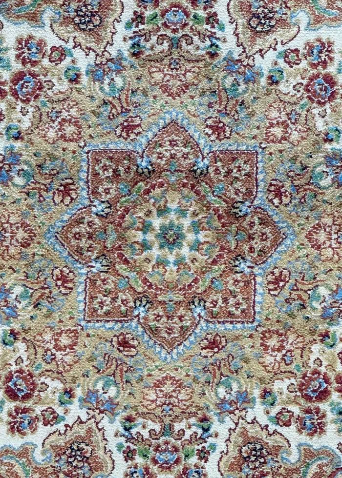 Beige and White Persian Rug Toranj Pattern 4 x 6 - Image 4