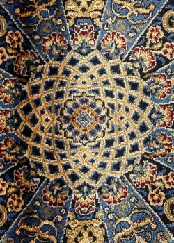 Blue and Beige Persian Rug Faraz Pattern 4 x 6 - Image 3