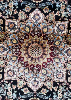 Black and Brown Persian Rug Faraz Pattern 3 x 5 - Image 2