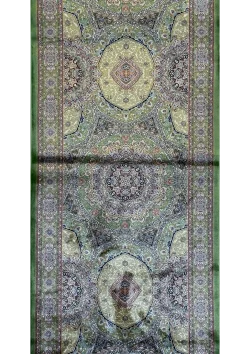 Green Persian Runner Elham Pattern 3 x 10