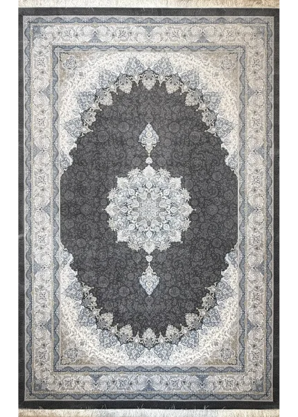 Gray and Beige Persian Rug Faraz Pattern 7 x 9