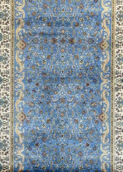 Blue and Beige Persian Runner Afshan Pattern 3 x 10 - Image 2