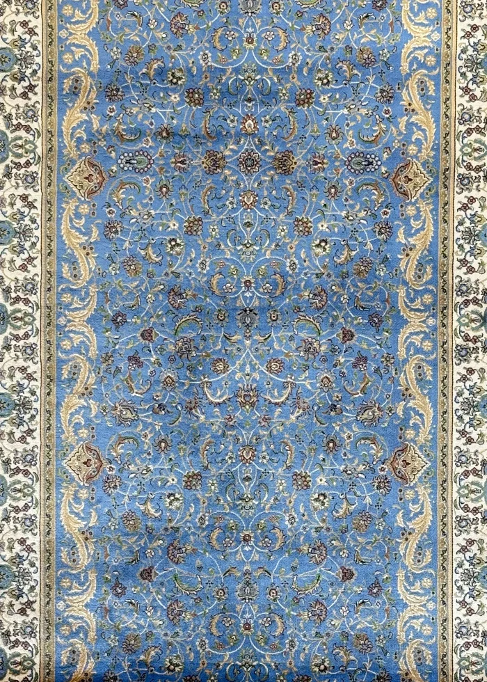 Blue and Beige Persian Runner Afshan Pattern 3 x 10 - Image 2