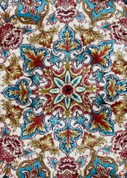 Beige and Red Peesian Rug Shah Abbasi Pattern 7 x 9 - Image 3