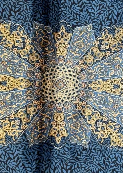 Blue and Beige Persian Rug Faraz Pattern 4 x 6 - Image 2